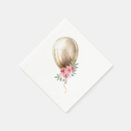 Luxury Beige Balloon Glitter Party Napkins Pappersservett
