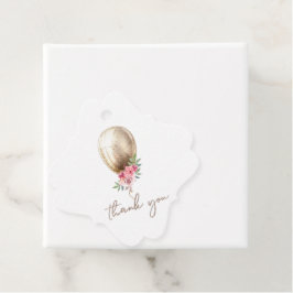 Luxury Beige Balloon Glitter Tack Gåvor Etiketter