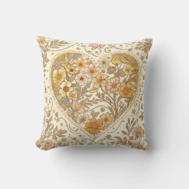 Luxury, , Beigi Gold ,Love Heart , Valentine's Day Kudde