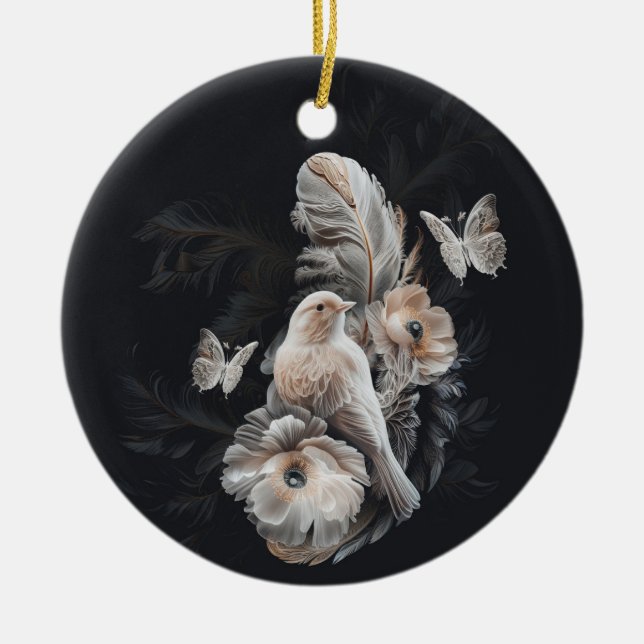 Luxury Bird & Feathers Ornament (Framsidan)