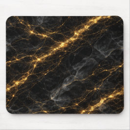 Luxury Black and Gold Marble Mouse Pad Musmatta
