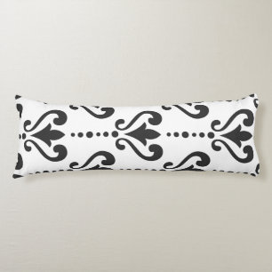 Luxury Black and White Damask Kroppskudde