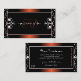 Luxury Black Copper Gnistra Jewels Initialer Ornat Visitkort
