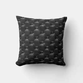 Luxury Black Glam Tuabled Leather Opulent Glam Kudde