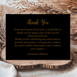 Luxury Black Gold 50 & Fabulous Birthday Tack Kort