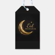 Luxury Black & Gold Eid Mubarak Stickers– Elegant