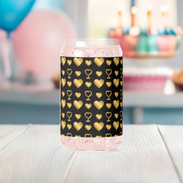 Luxury Black Gold Foil Hearts 