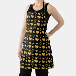 Luxury Black Gold Foil Hearts 