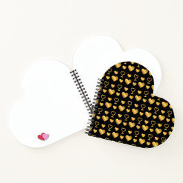 Luxury  Black Gold Foil Hearts 