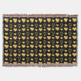 Luxury Black Gold Foil Hearts  Filt