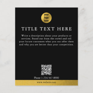 Luxury Black Guld Business Logotyp Marknadsföring  Flygblad
