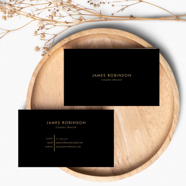 Luxury Black & Guld Modern Professionell Visitkort (Skapare uppladdad)