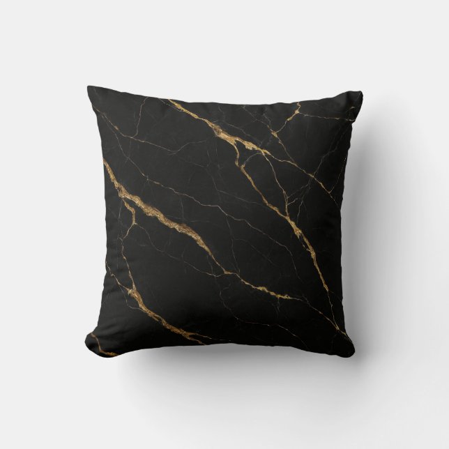 Luxury Black Marble Kudde (Framsida)