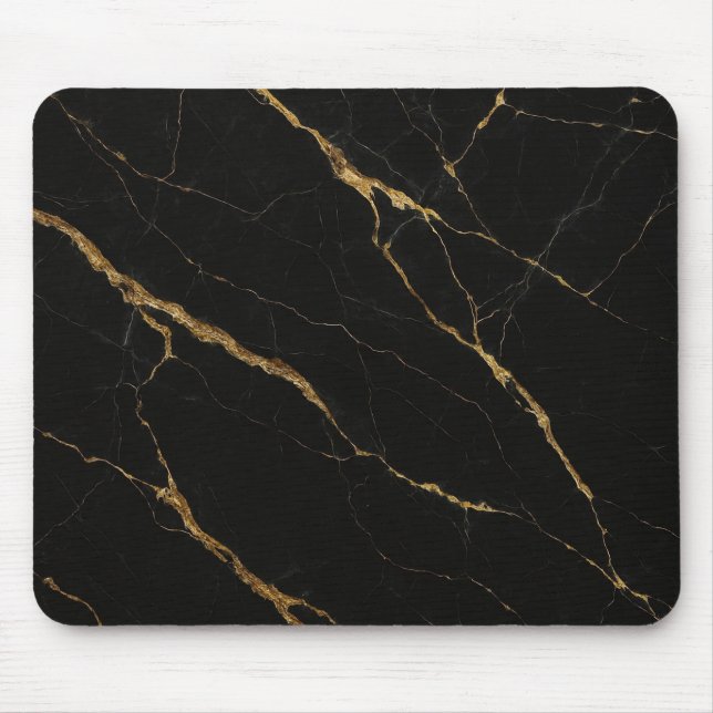 Luxury Black Marble Mouse Pad Musmatta (Framsidan)
