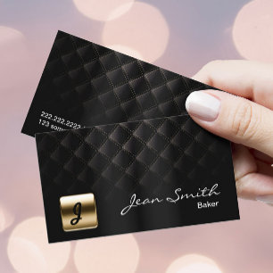 Luxury Black och Guld-konditorivaror Visitkort