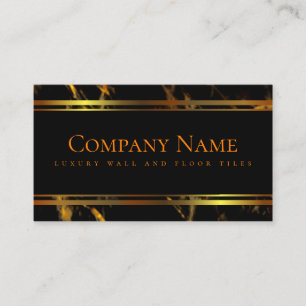 Luxury Black och Guld Marble Wall och Golv Tiles Visitkort