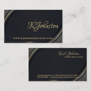 Luxury Black och Guld Modern Visitkort
