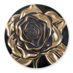 Luxury Black och Guld Ro Knopp