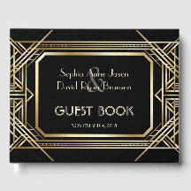 Luxury Black och Guld Underbara Bröllop