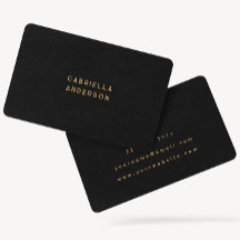 Luxury Black Pappra Struktur och Guld Namn