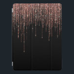Luxury Black Ro Guld Sparkly Glitter Fringe iPad Pro Skydd<br><div class="desc">Detta glamorösa och lyxaktiga tryck är perfektens utformning för snyggt och trendig kvinna. Den har en faux glatt ro glitter guld-förgrening med faux glitter-typografi ovanpå en enkel svart bakgrund. Det är en elegant, chic, trendig och en modern formgivning med en Hollywoodvibe! ***VIKTIG DESIGN-ANMÄRKNING: Om du vill ha en begäran från...</div>
