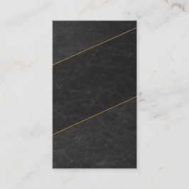 Luxury Blank Appointment Card – Black & Gold Tidsbeställning Kort
