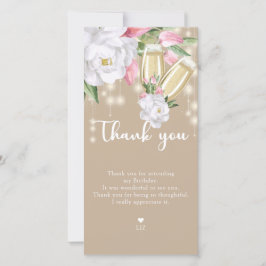 Luxury Blommigt 30års födelsedag Tack Kort