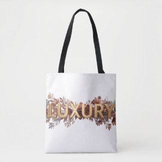 Luxury Bloom - Elegant Blommigt Tote Bag Tygkasse