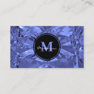 Luxury Blue Crystal Jewel Gem Design Visitkort
