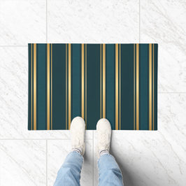 Luxury Blue Green Gold Stripe Gift Wrap Pattern