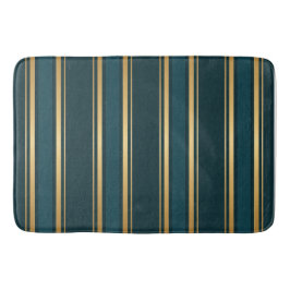Luxury Blue Green Gold Stripe Gift Wrap Pattern Badrumsmatta