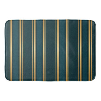 Luxury Blue Green Gold Stripe Gift Wrap Pattern Badrumsmatta