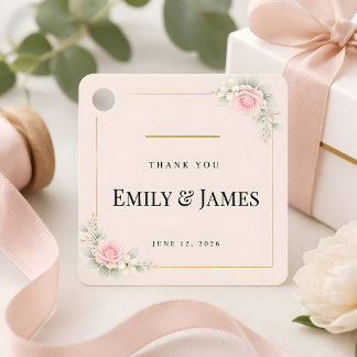 Luxury Blush Wedding  Gåvor Etiketter