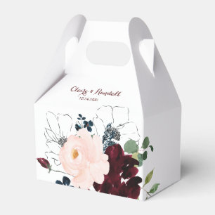 Luxury Boho Colorful Blommigt Bröllop Presentaskar