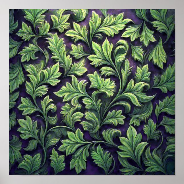 Luxury Botanical Pattern: Lush Intertwined Ivy Poster (Framsidan)