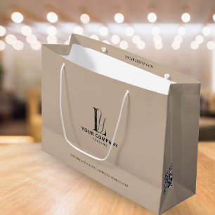 Luxury Boutique Brand Add Logotyp Beige Neutralt F