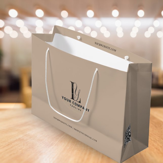 Luxury Boutique Brand Add Logotyp Beige Neutralt F (Skapare uppladdad)
