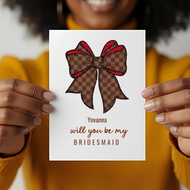 Luxury Bow Bridesmaid Proposal  Kort (Skapare uppladdad)
