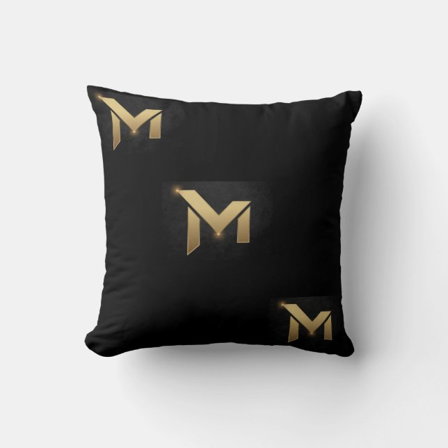 Luxury Brev Black Pillow Kudde (Framsida)