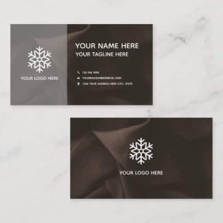Luxury Brown Silk Business Card Visitkort