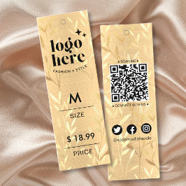 Luxury Brushed Metall Guld Lämnar Prisa hängda Mär