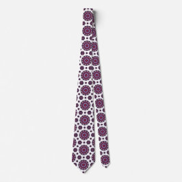 Luxury Burgundy & Purple Mandala Pattern Neck Tie Slips