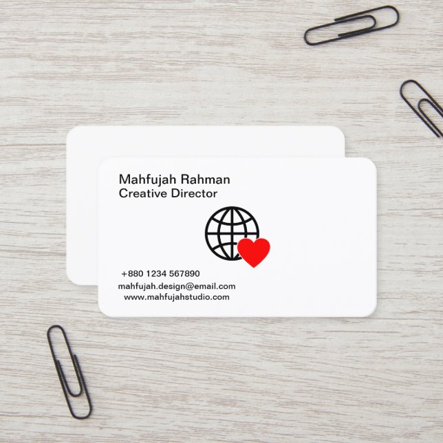 Luxury Business Cards | Minimalist | Modern Maker Visitkort (Fram/Back In Situ)