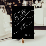 Luxury Calligraphy Bröllop Number 13, Black Bordsnummer<br><div class="desc">Bord 13. Kontrollera alla tillgängliga nummer. | bordsnummer mellan lyx och elegant med bröllop och initialer. Om du vill ha en mer avancerad anpassning av den här designen klickar du på BLUE DESIGN VERKTYG ovan!</div>