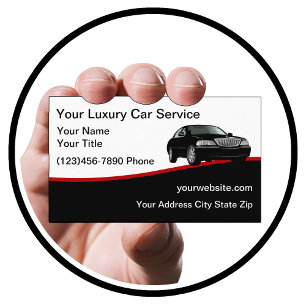 Luxury Car Service Taxi Visitkort