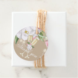 Luxury Champagne Födelsedagsfest Tack Gåvor Etiketter