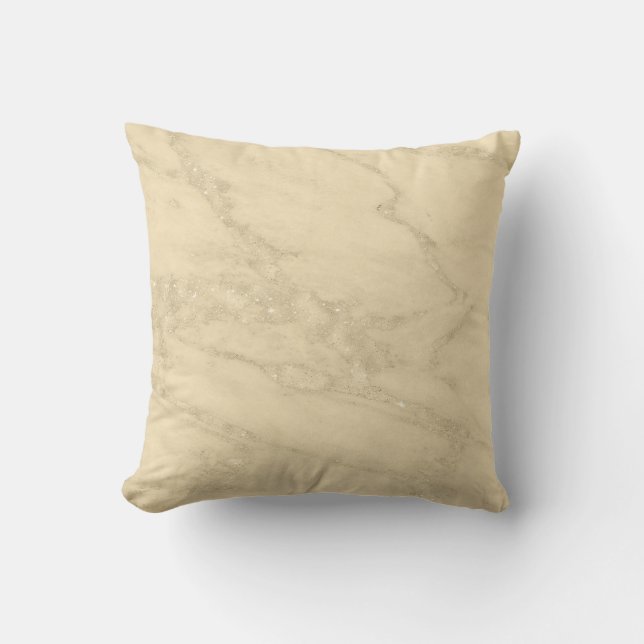 Luxury Champagne Guld Glitter Marble Cotton Kudde (Framsida)