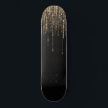 Luxury Chic Black Guld Sparkly Glitter Fringe Mini Skateboard Bräda 18,5 Cm<br><div class="desc">Detta glamorösa och lyxaktiga tryck är perfektens utformning för snyggt och trendig kvinna. Den har en faux glatt guld glitter-förgrening med faux glitter typografi ovanpå en enkel svart bakgrund. Det är en elegant, chic, trendig och en modern formgivning med en Hollywoodvibe! ***VIKTIG DESIGN-ANMÄRKNING: Om du vill ha en begäran från...</div>