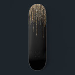 Luxury Chic Black Guld Sparkly Glitter Fringe Mini Skateboard Bräda 18,5 Cm<br><div class="desc">Detta glamorösa och lyxaktiga tryck är perfektens utformning för snyggt och trendig kvinna. Den har en faux glatt guld glitter-förgrening med faux glitter typografi ovanpå en enkel svart bakgrund. Det är en elegant, chic, trendig och en modern formgivning med en Hollywoodvibe! ***VIKTIG DESIGN-ANMÄRKNING: Om du vill ha en begäran från...</div>