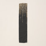 Luxury Chic Black Guld Sparkly Glitter Fringe Sjal<br><div class="desc">Detta glamorösa och lyxaktiga tryck är perfektens utformning för snyggt och trendig kvinna. Den har en faux glatt guld glitter-förgrening med faux glitter typografi ovanpå en enkel svart bakgrund. Det är en elegant, chic, trendig och en modern formgivning med en Hollywoodvibe! ***VIKTIG DESIGN-ANMÄRKNING: Om du vill ha en begäran från...</div>